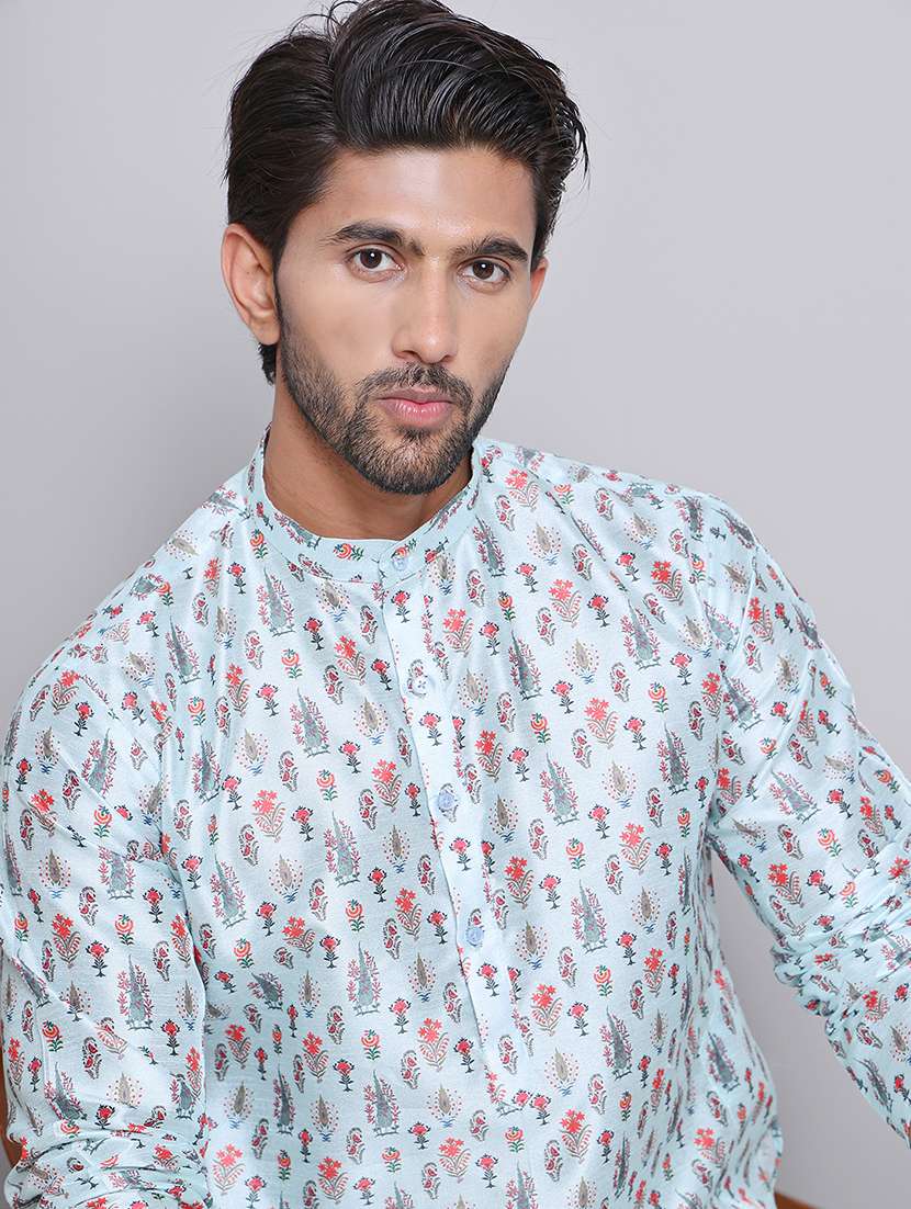 men printed kurta pyjama ethnic wear set - 21676991 - Standard Image - 4