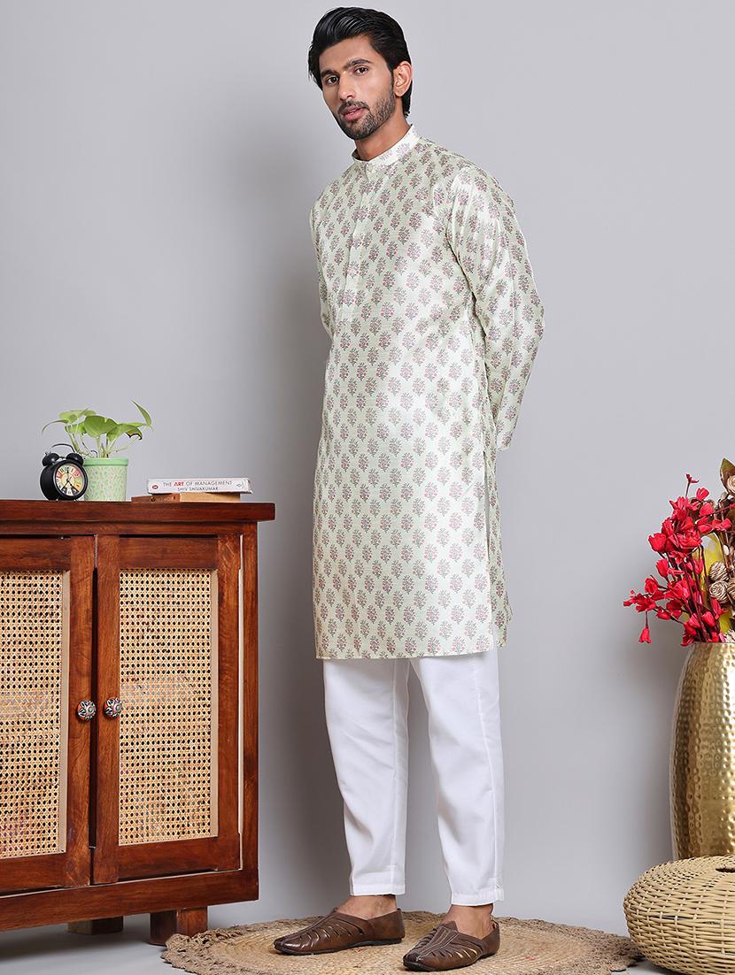 men floral kurta pyjama ethnic wear set - 21676994 - Standard Image - 1