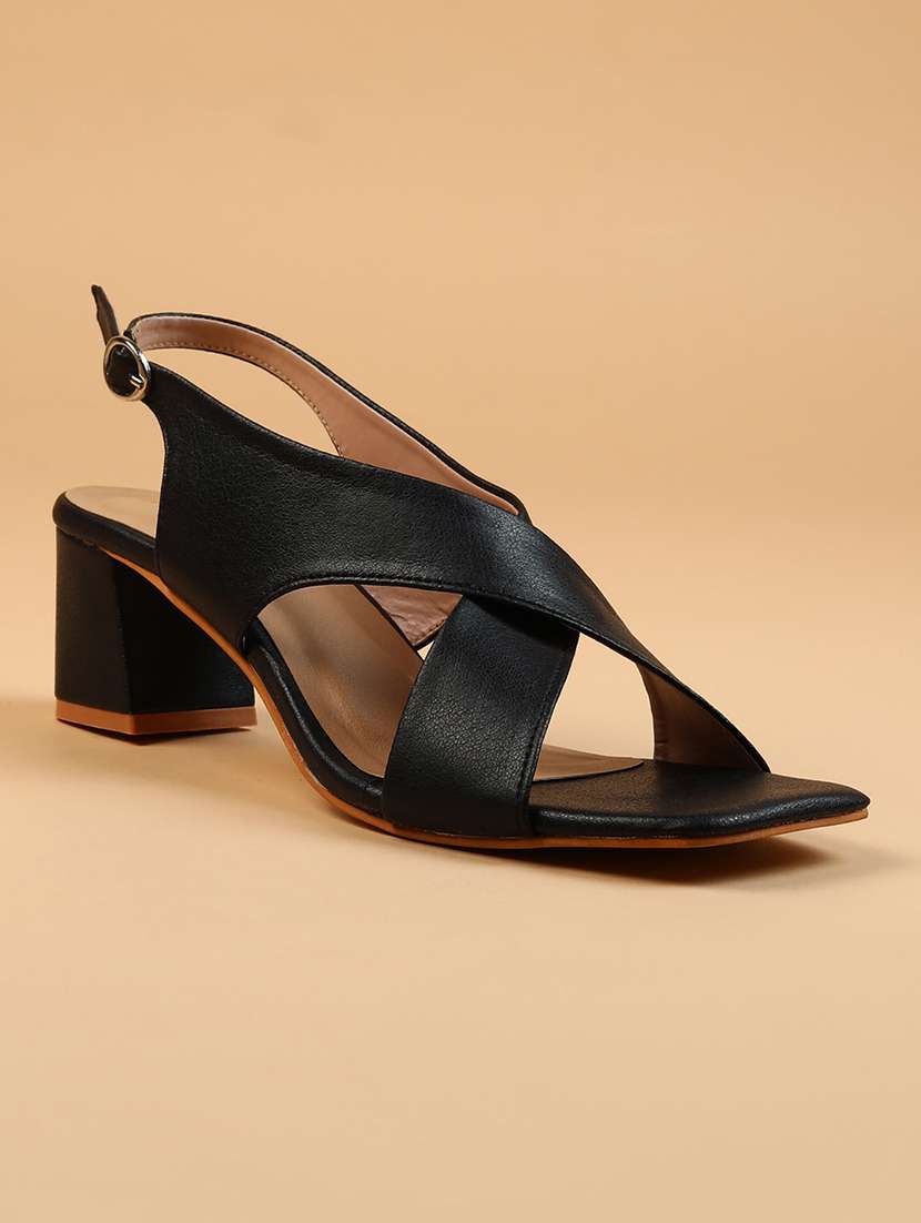 women solid back strap sandal - 21677125 -  Standard Image - 1