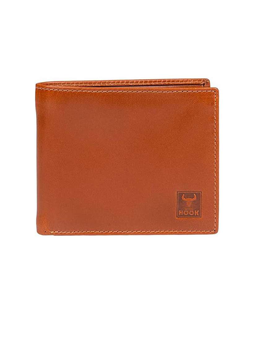 men tan genuine leather wallet