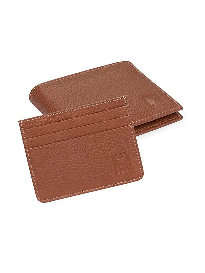 men tan genuine leather wallet