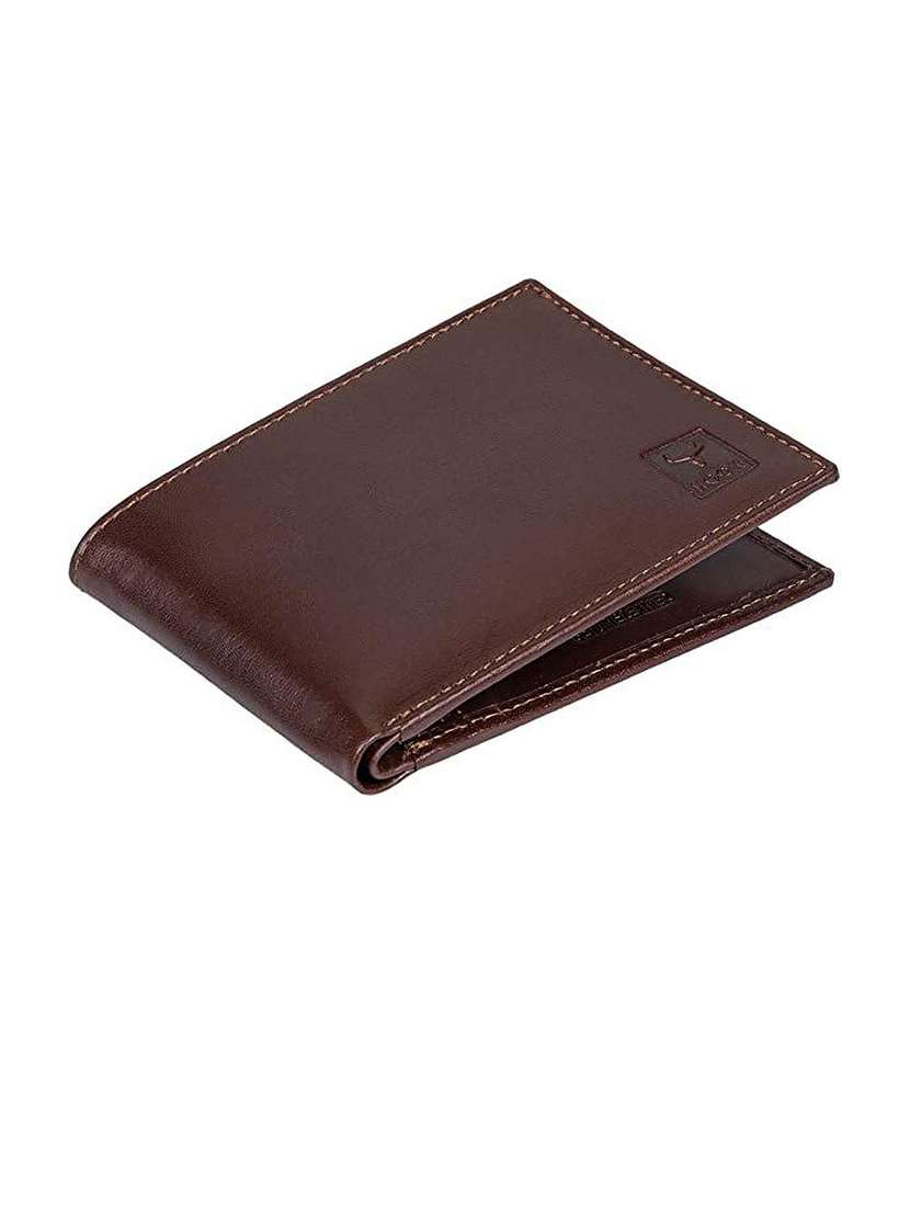 men brown genuine leather wallet - 21677395 -  Standard Image - 1