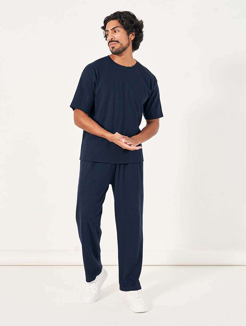 men back print cotton co-ord set - 21677532 -  Standard Image - 1