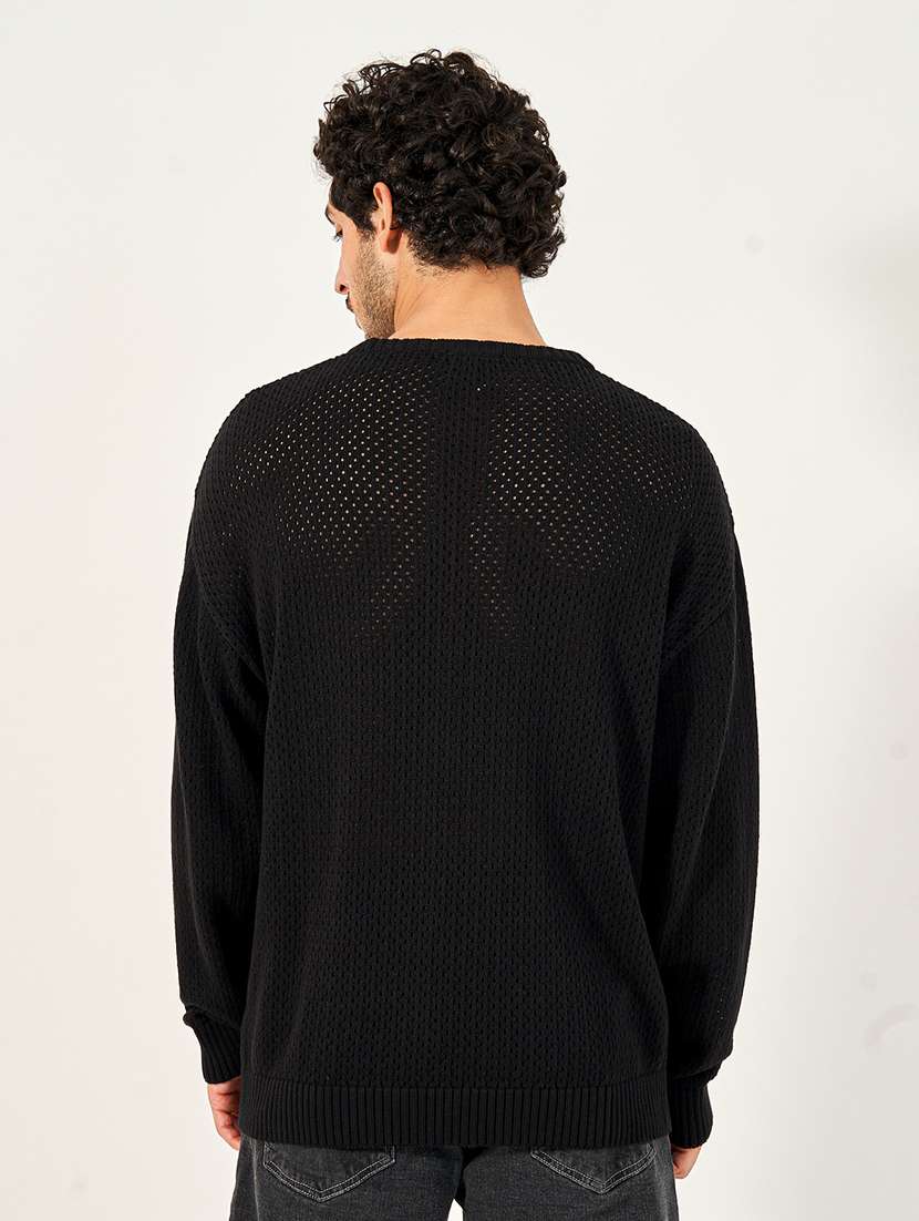 men solid long sleeve pullover - 21677542 -  Standard Image - 1