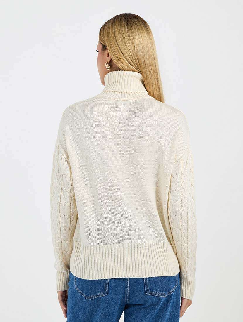 women sellf designed high neck pullover - 21677557 -  Standard Image - 1