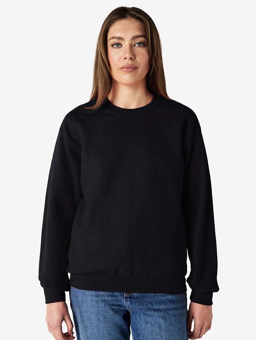 women solid long sleeve regualr fit sweatshirt