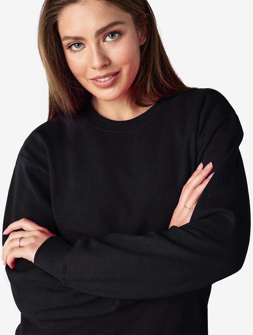 women solid long sleeve regualr fit sweatshirt - 21677565 -  Standard Image - 4