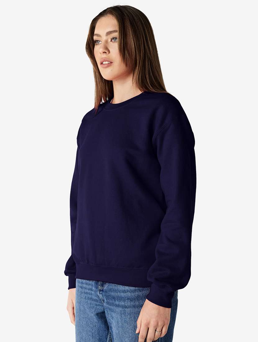 women solid long sleeve regualr fit sweatshirt - 21677566 -  Standard Image - 1