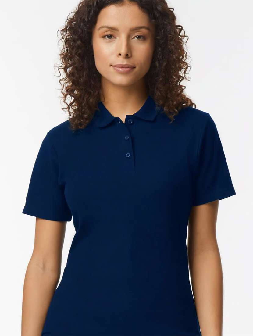 women solid short sleeve polo t-shirt