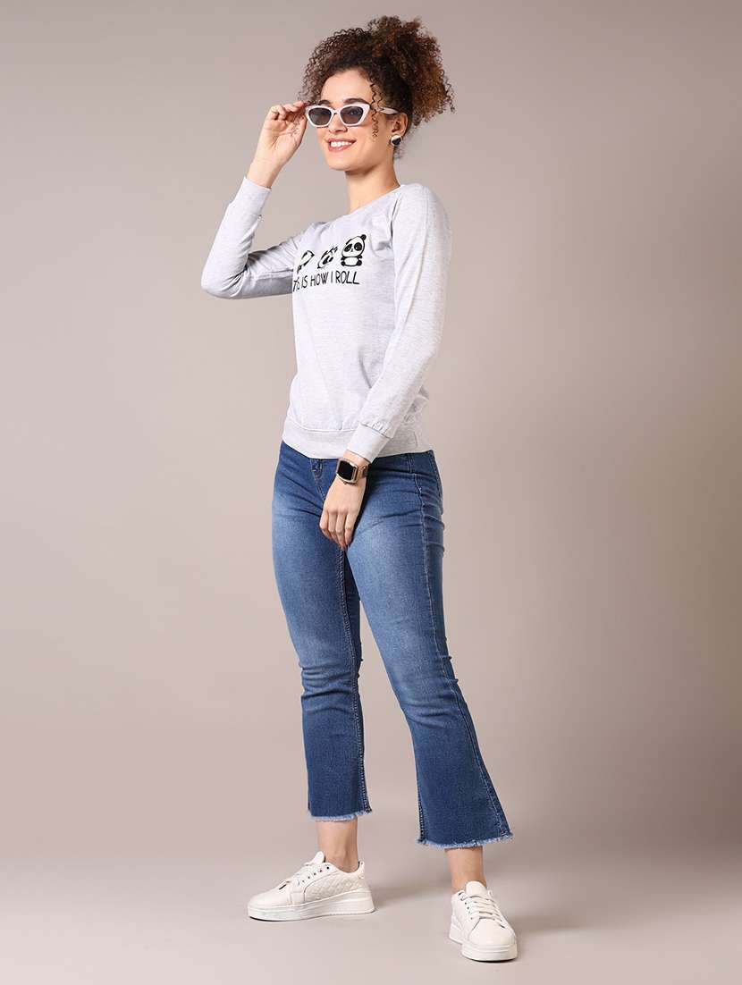 women printed long sleeve sweatshirt - 21677694 -  Standard Image - 4