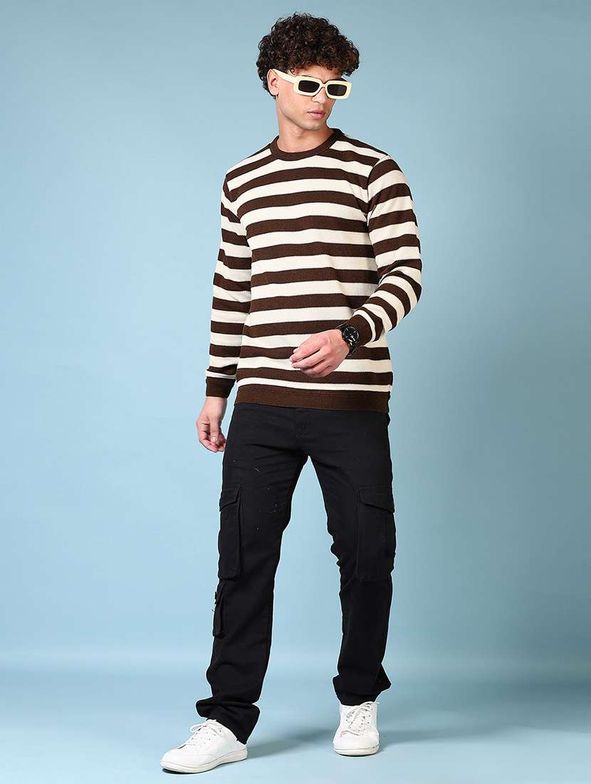 men long sleeves striped pullover - 21677736 -  Standard Image - 4