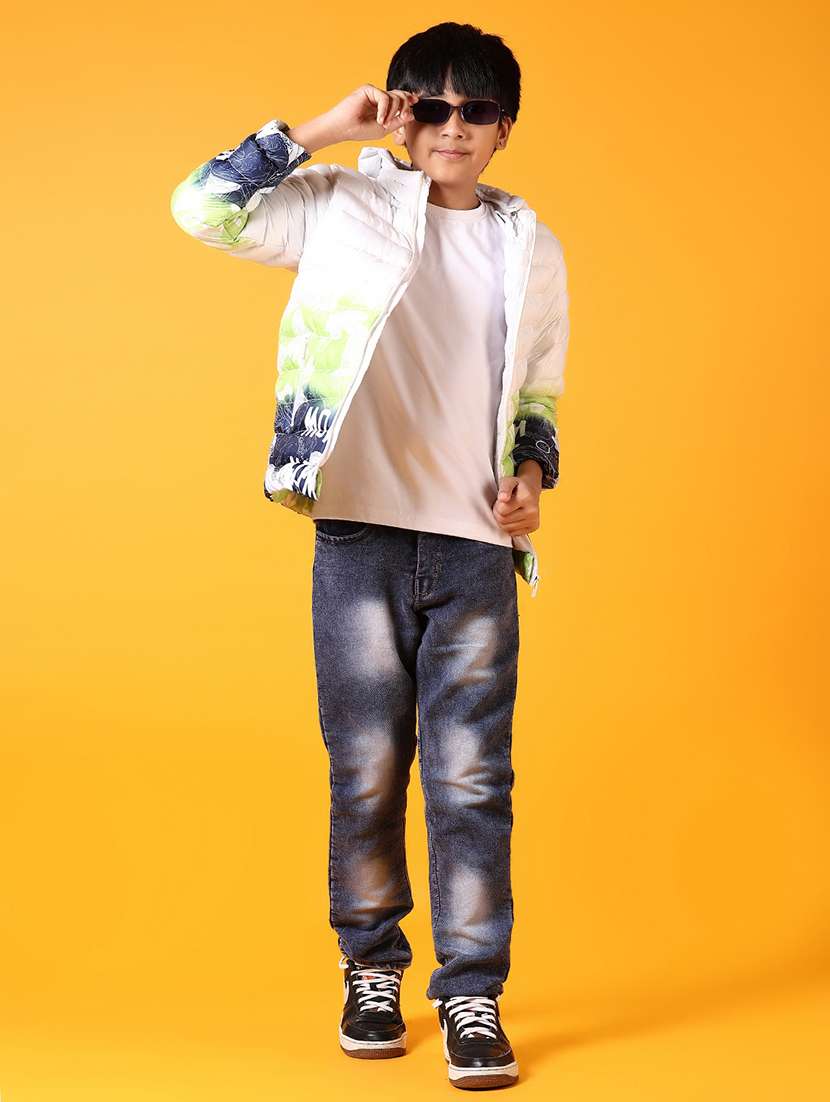 boys long sleeves printed quilted jacket - 21677738 -  Standard Image - 4