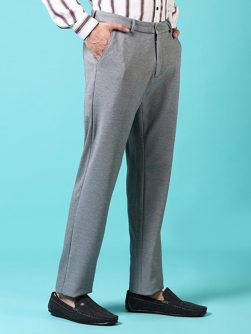 men solid mid rise flat front chinos - 21677751 - Standard Image - 1