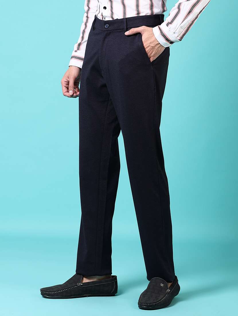 men solid flat front tailored trouser - 21677753 -  Standard Image - 1