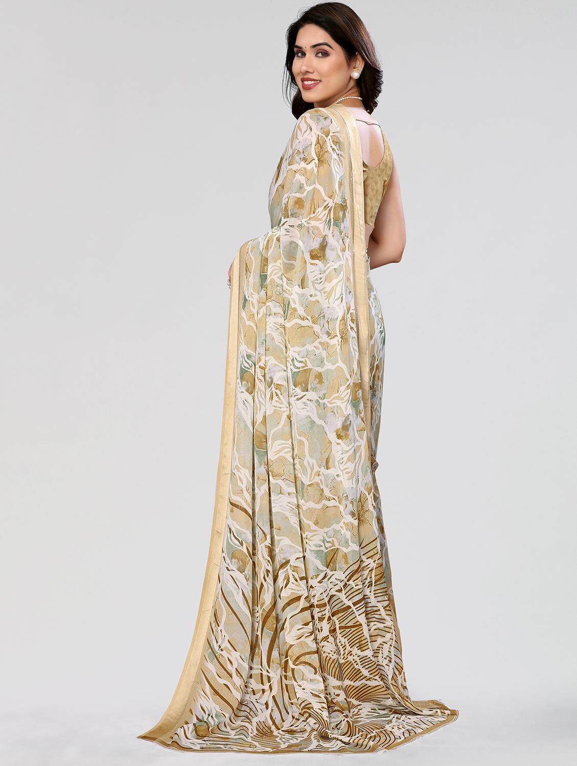 women floral printed saree with blouse - 21677802 - Standard Image - 1