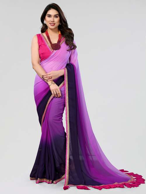women ombre printed saree with blouse - 21677806 -  Standard Image - 0