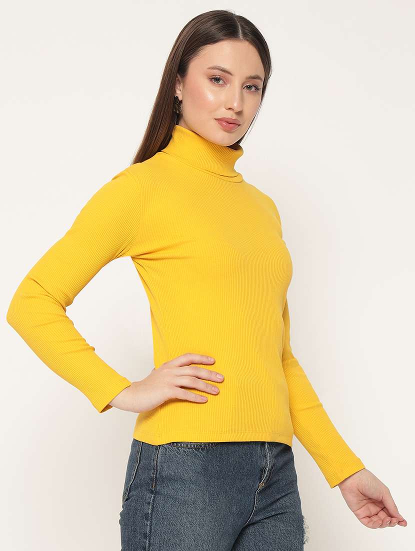 women solid high neck winter wear top - 21677822 -  Standard Image - 1