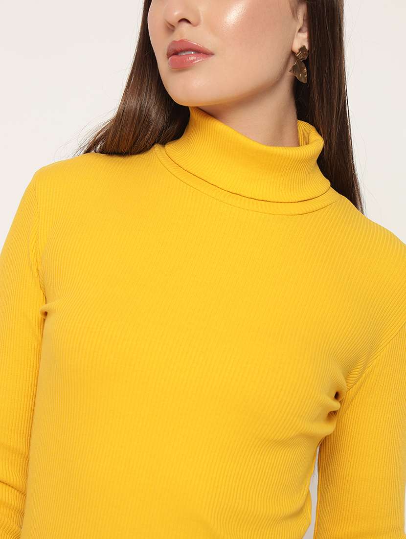 women solid high neck winter wear top - 21677822 -  Standard Image - 6