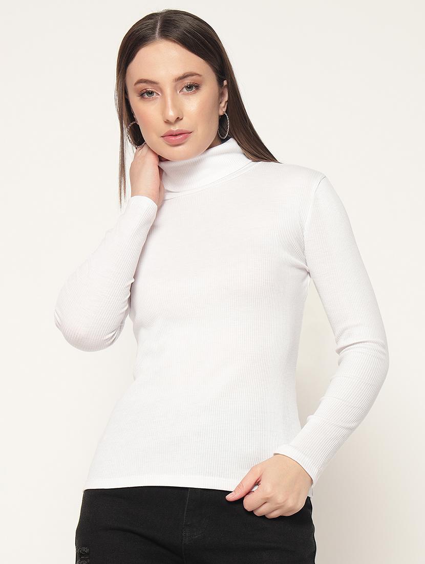 women solid high neck winter wear top - 21677826 - Zoom Image - 0