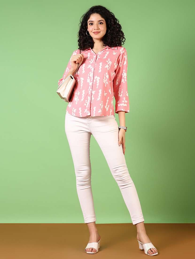 women printed collared regular shirt - 21677929 -  Standard Image - 4