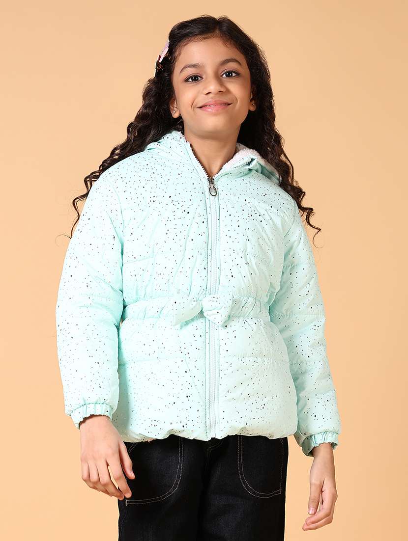 girls quilted long sleeve jacket