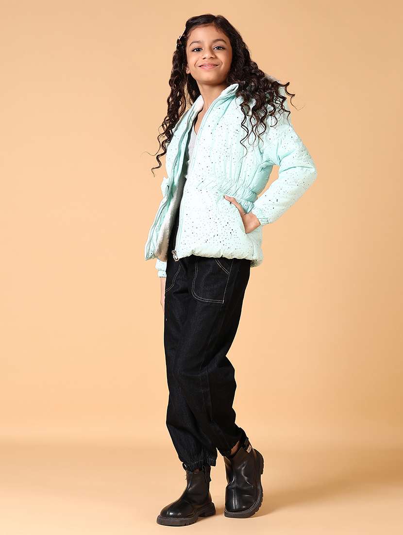 girls quilted long sleeve jacket - 21678108 -  Standard Image - 4