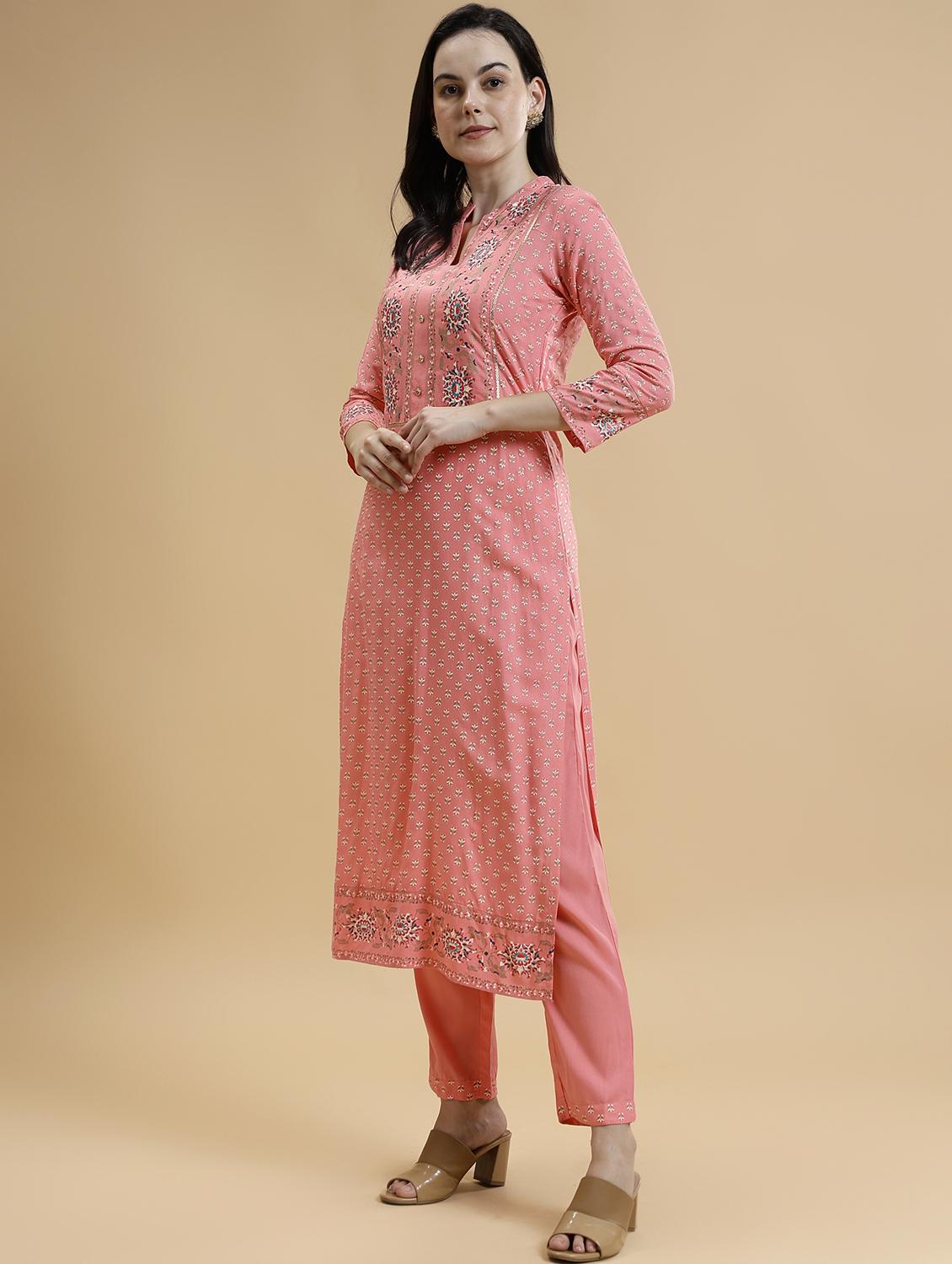 women three quarter sleeve suit set - 21678188 -  Standard Image - 1