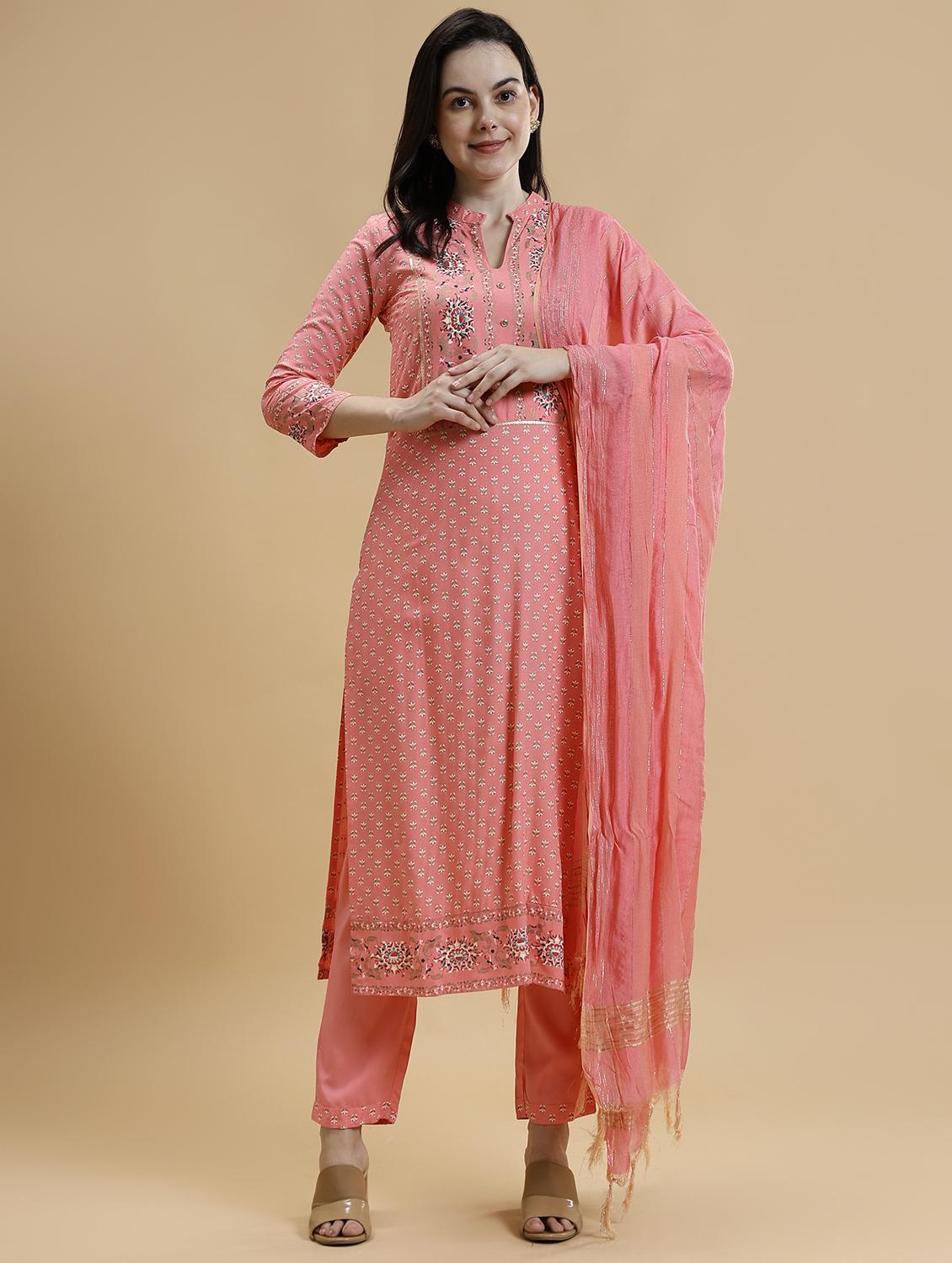 women three quarter sleeve suit set - 21678188 - Standard Image - 4
