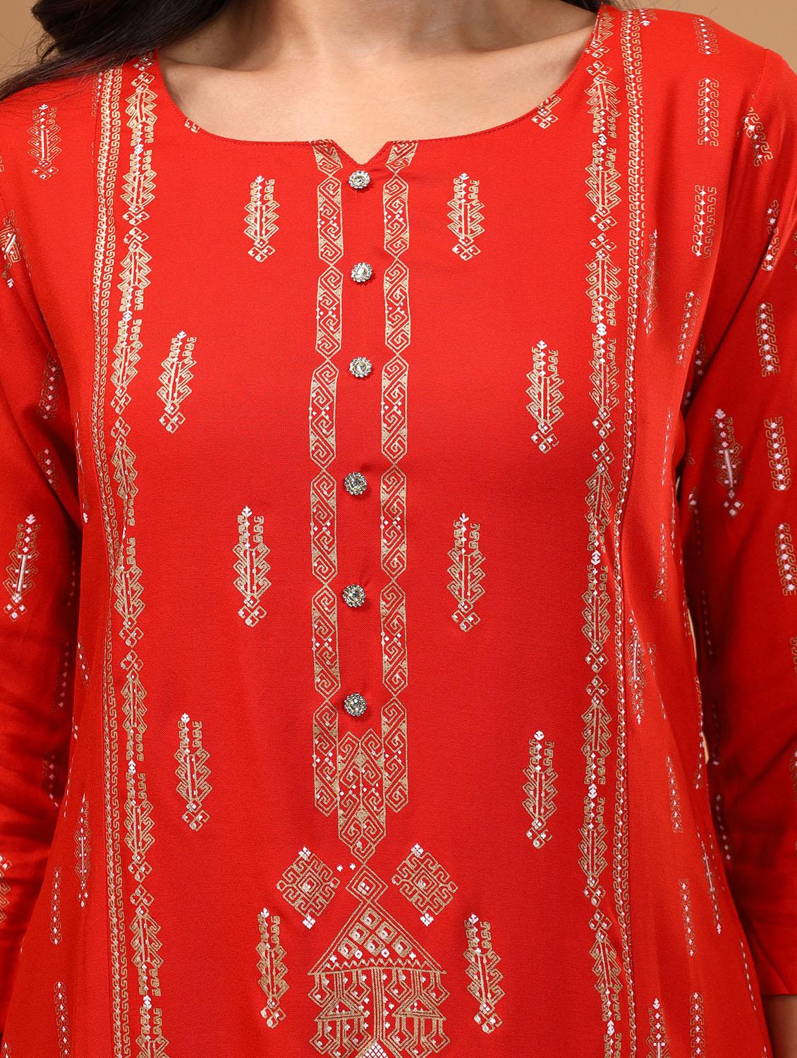 women three quarter sleeve kurta pant with dupatta set - 21678190 - Standard Image - 4