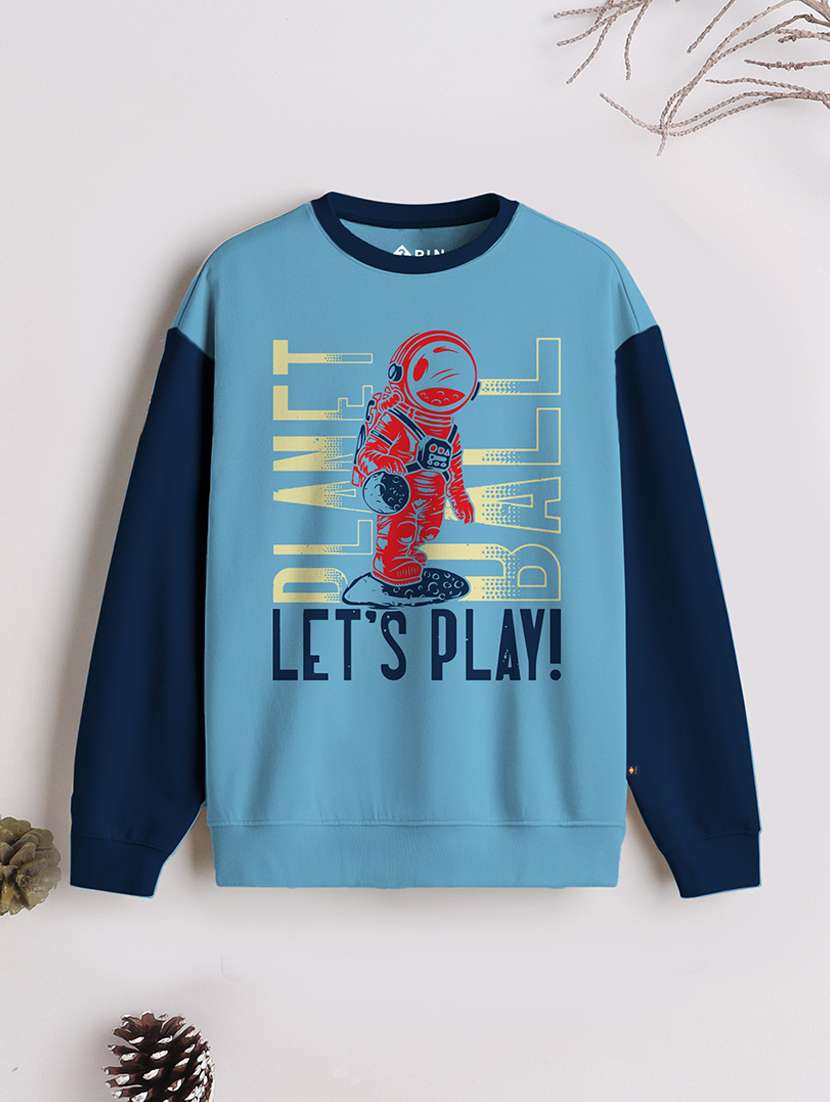 boys pack of 3 printed sweatshirt - 21678204 -  Standard Image - 1