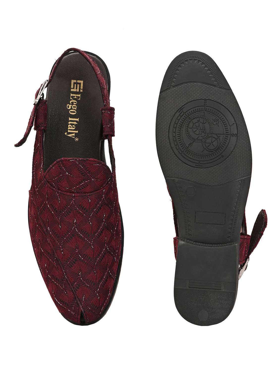 men textured back strap sandal - 21678359 -  Standard Image - 6