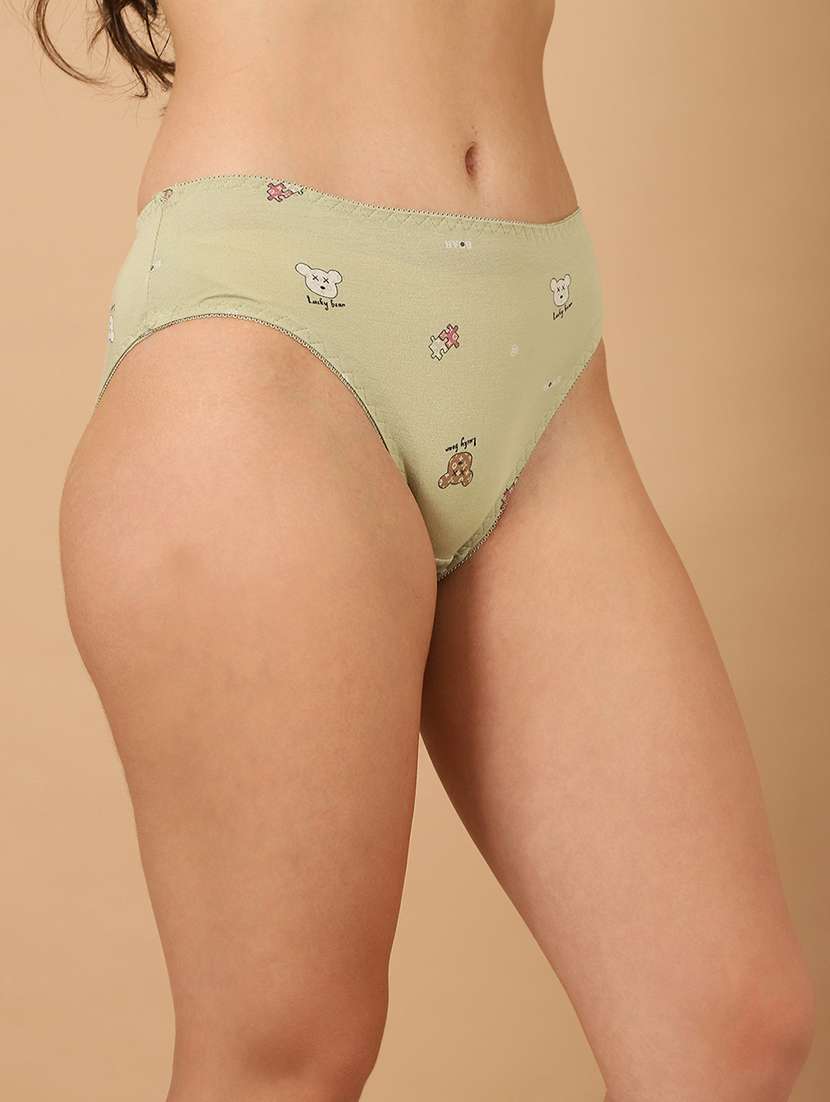 women printed mid rise bikini panty - 21678364 - Standard Image - 1