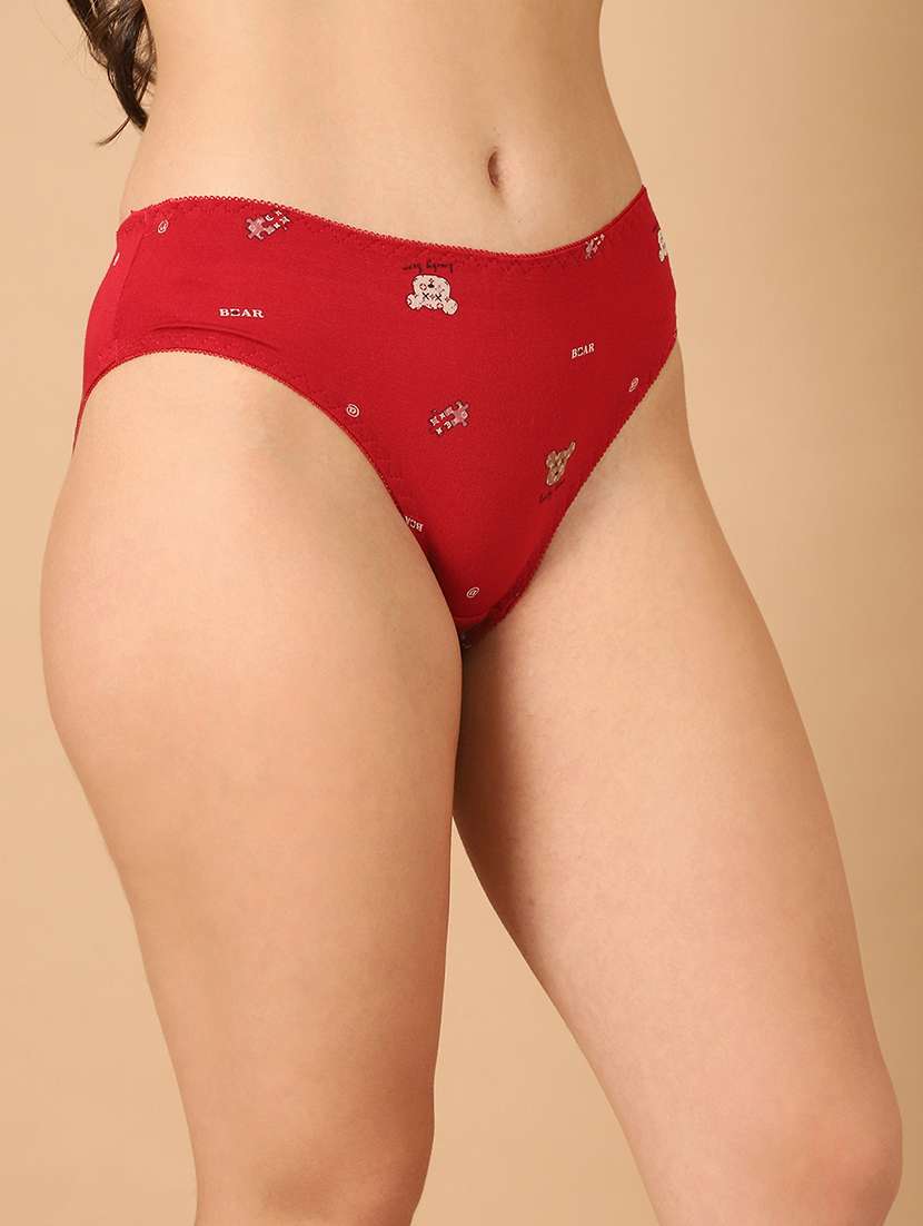 women printed mid rise bikini panty - 21678365 - Standard Image - 1
