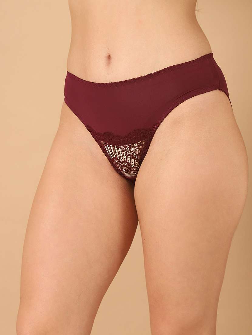 women solid mid rise bikini panty - 21678366 -  Standard Image - 1