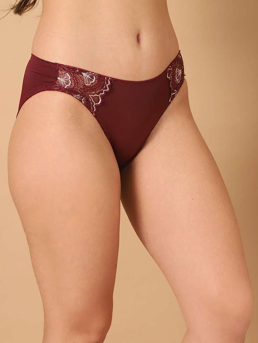 women solid mid rise bikini panty - 21678370 - Standard Image - 1