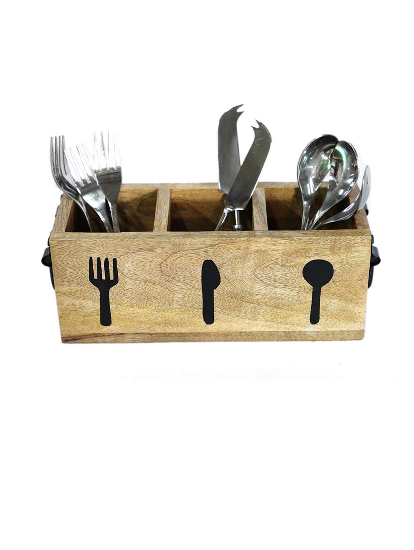cutlery multipurpose wooden cutlery holder