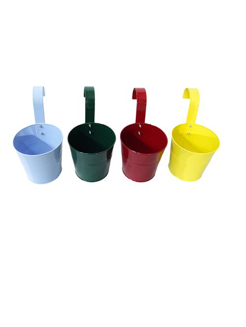 set of 4 hanging basket flowers plant holders - 21678525 - Standard Image - 0