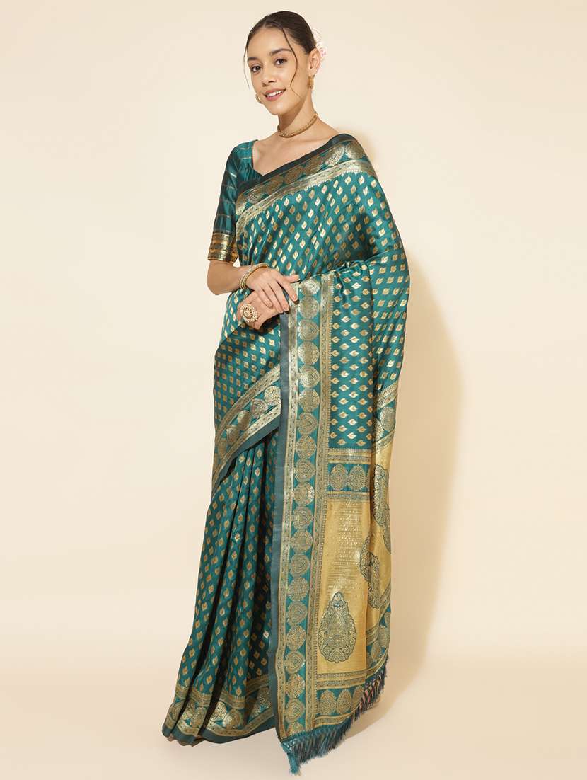 women self design banarasi saree with blouse - 21678634 -  Standard Image - 1