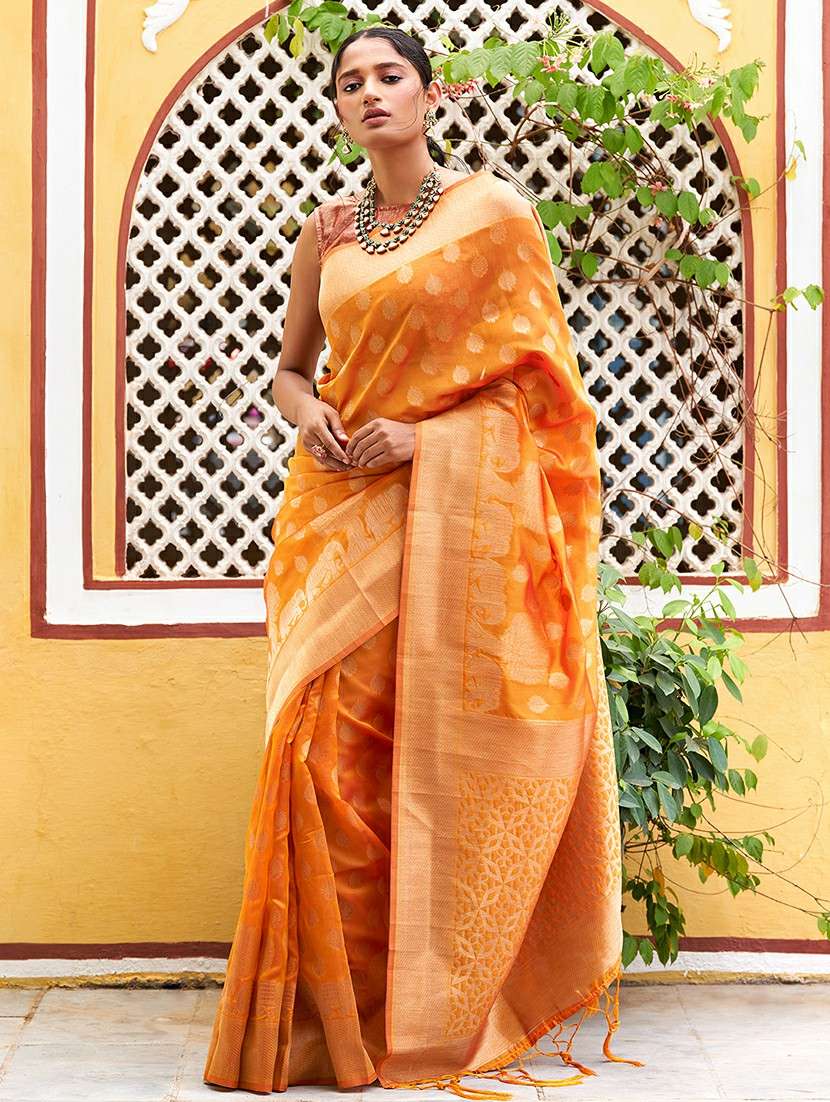 women self design kanjivaram saree with blouse - 21678649 -  Standard Image - 1