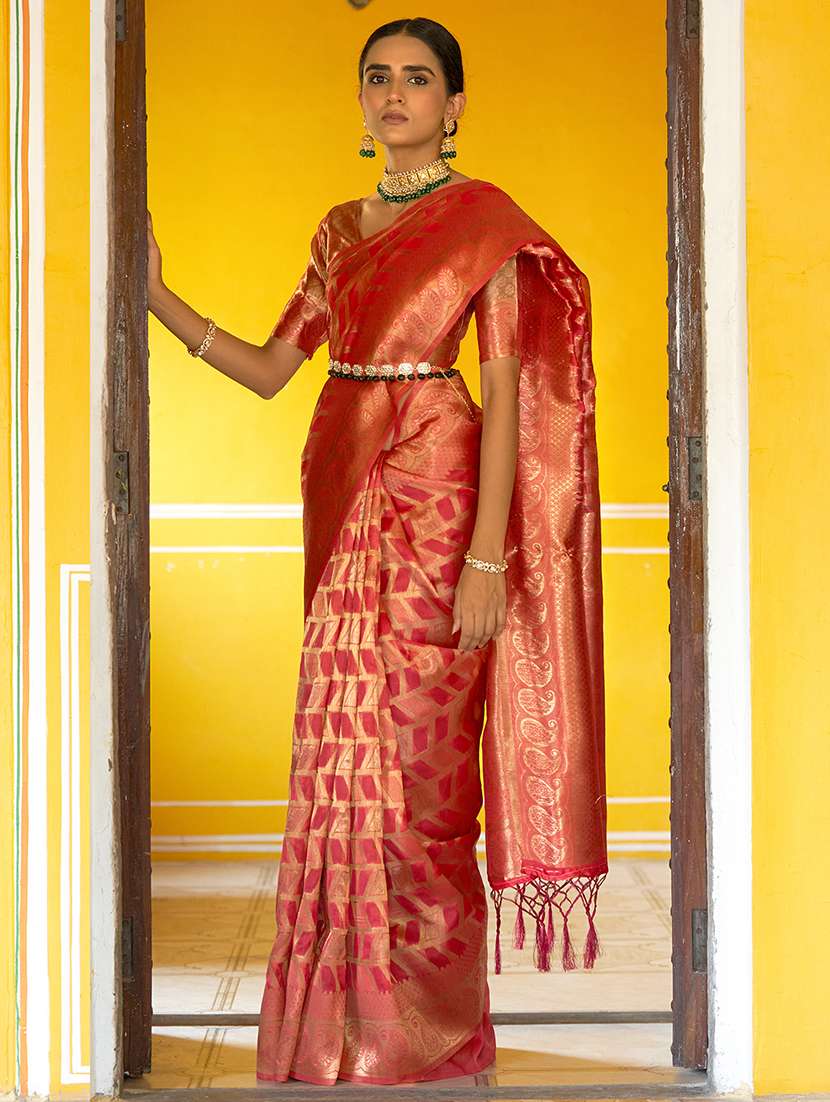 women self design kanjivaram saree with blouse - 21678651 - Standard Image - 1