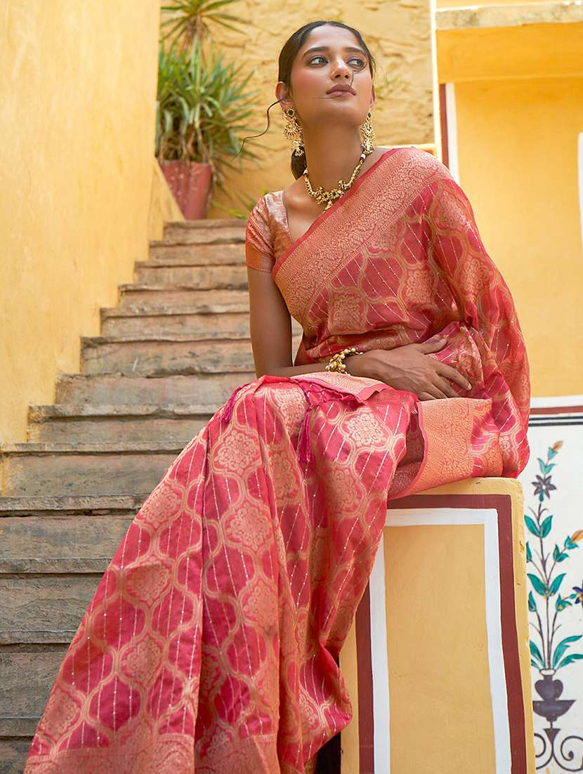 women self design kanjivaram saree with blouse - 21678654 - Standard Image - 4