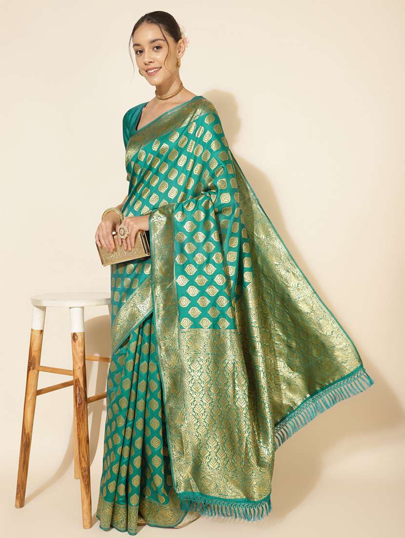 women self design banarasi saree with blouse - 21678657 -  Standard Image - 1