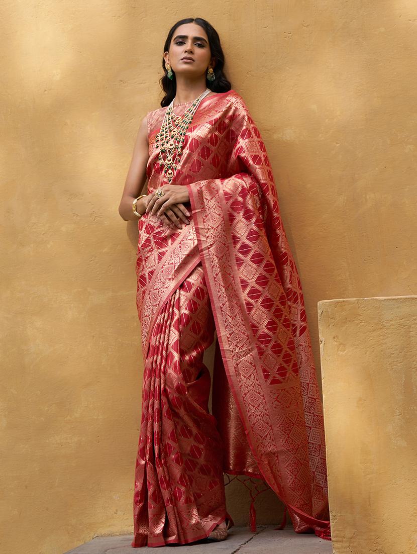 women self design kanjivaram saree with blouse - 21678665 -  Zoom Image - 0