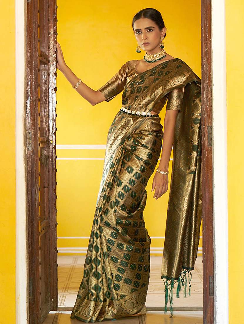 women self design kanjivaram saree with blouse - 21678666 - Standard Image - 1