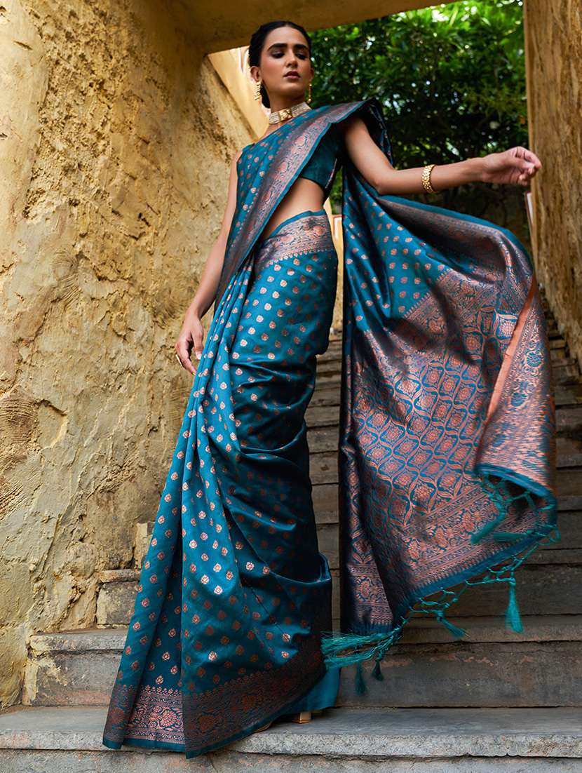 women self design banarasi saree with blouse - 21678694 -  Standard Image - 1