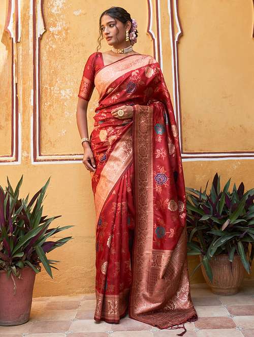 women self design banarasi saree with blouse - 21678700 - Standard Image - 0