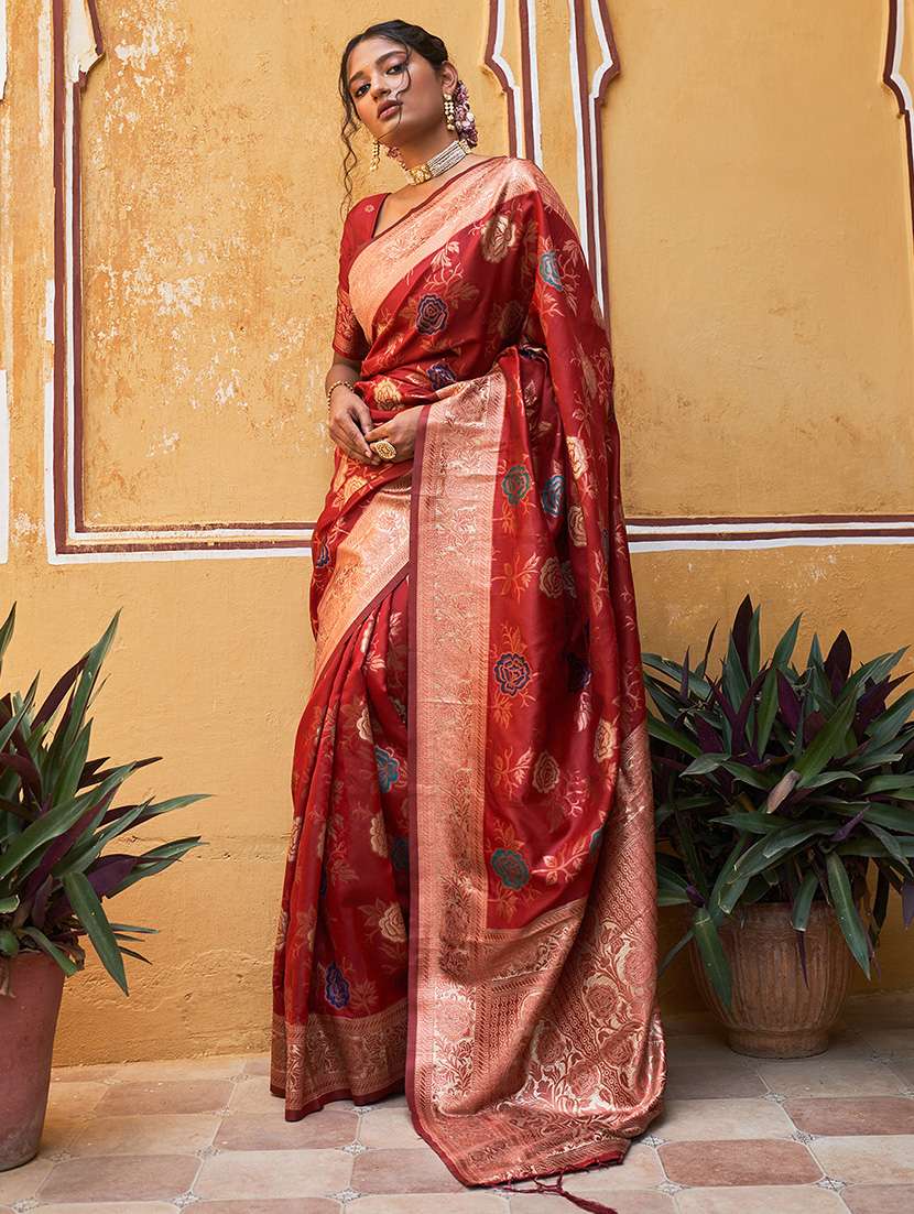 women self design banarasi saree with blouse - 21678700 -  Standard Image - 1