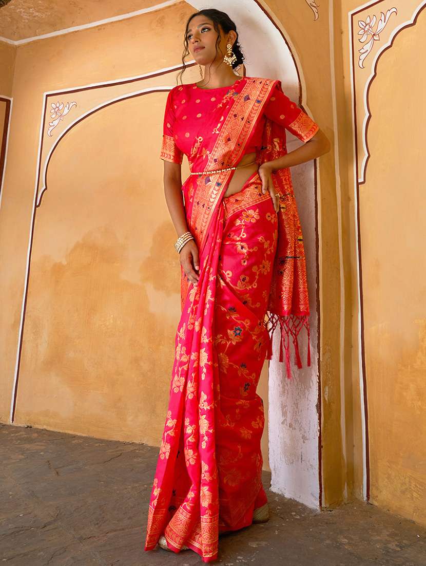 women self design banarasi saree with blouse - 21678707 -  Standard Image - 1