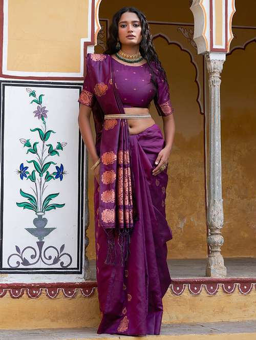 women self design kanjivaram saree with blouse - 21678711 - Standard Image - 0