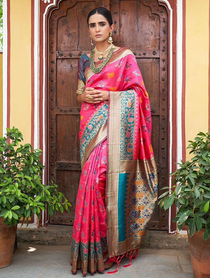 women self design patola saree with blouse - 21678719 - Standard Image - 1